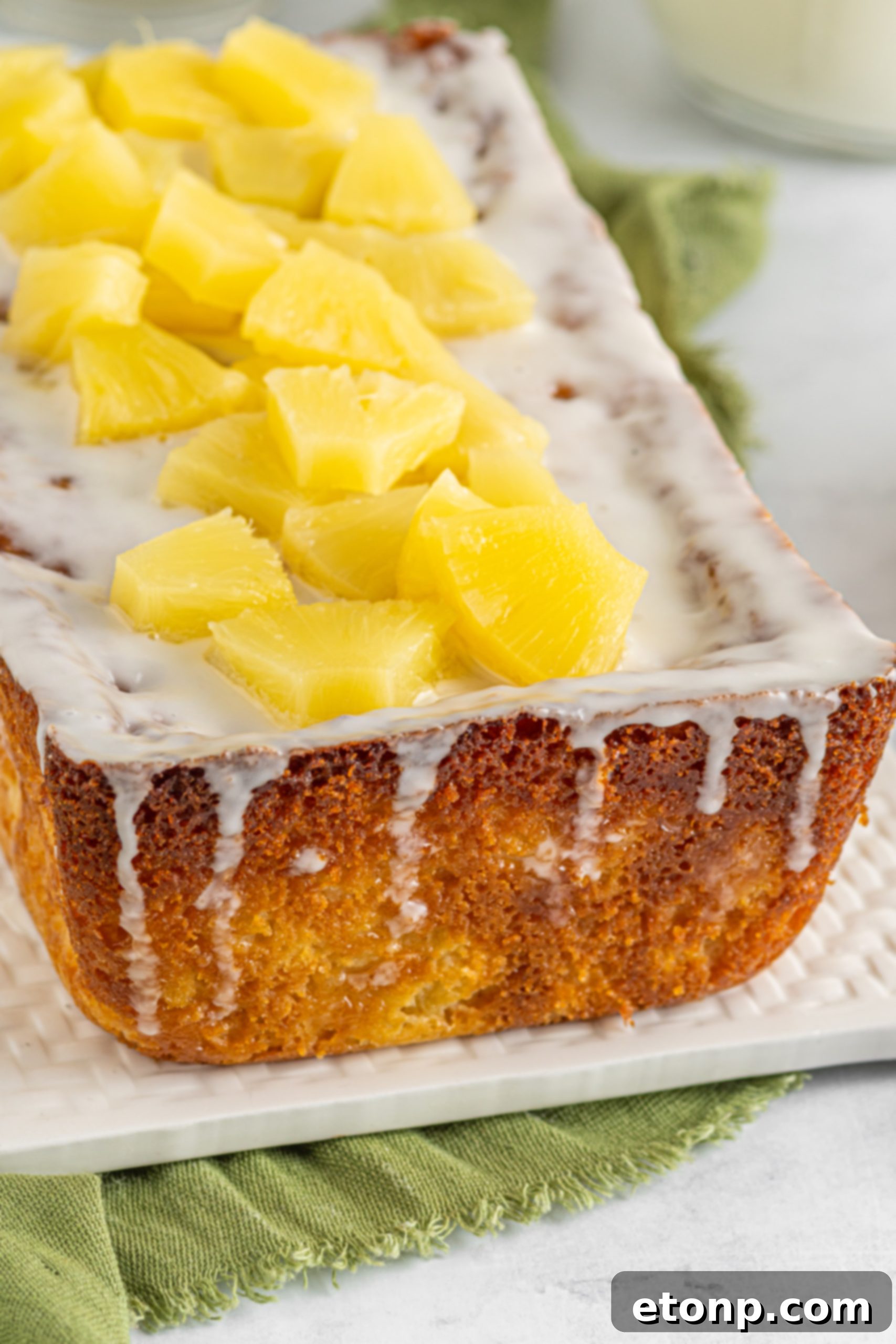 Ingredients for Pineapple Loaf Cake laid out