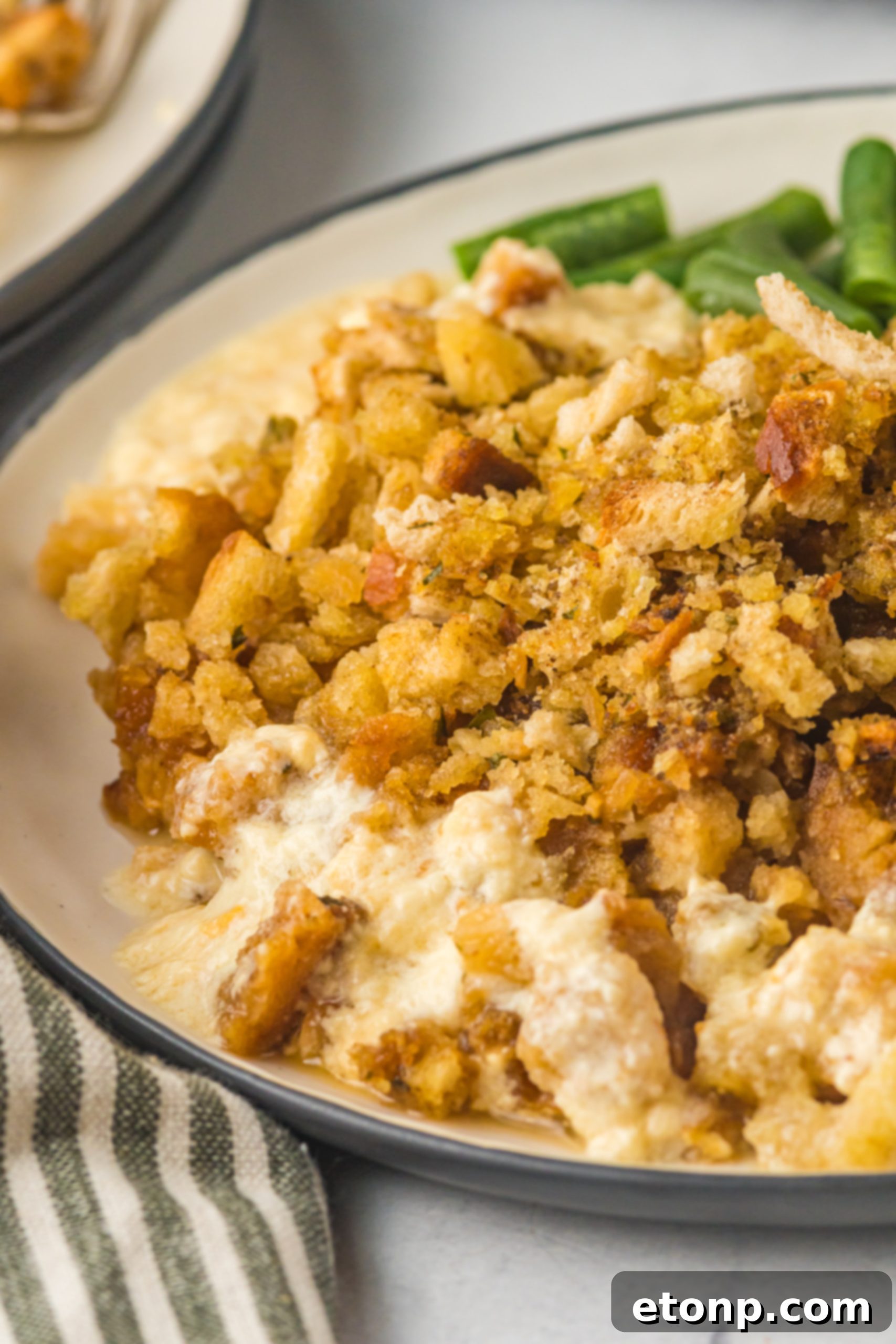 Slow Cooker Chicken Cordon Bleu with Savory Stuffing 11 Canned cream of chicken soup, a convenient base for the creamy sauce.
