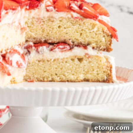 Strawberry Whipped Cream Cake
