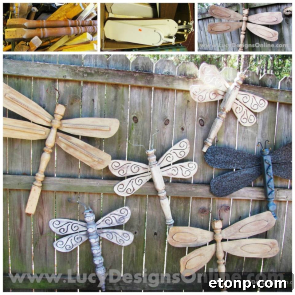DIY Hanging Dragonflies from Ceiling Fan Blades