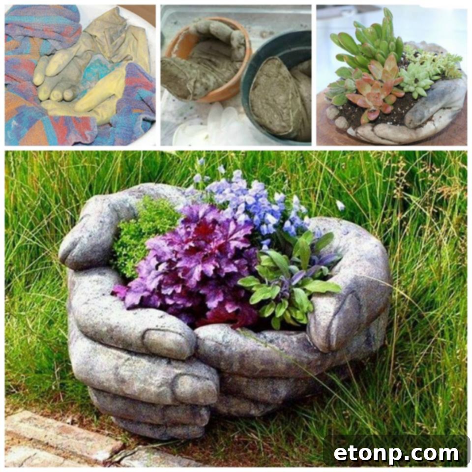 DIY Garden Hands Using Rubber Gloves