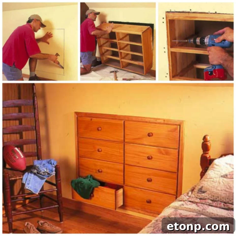 DIY Knee Wall Storage