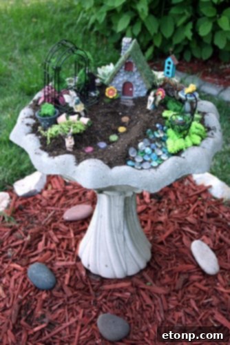 Bird Bath Fairy Garden