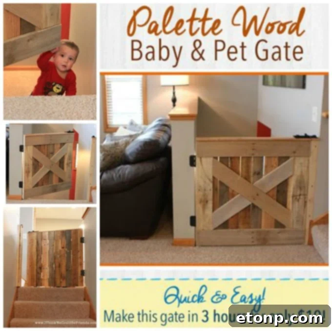 DIY Wood Pallet Baby & Pet Gate