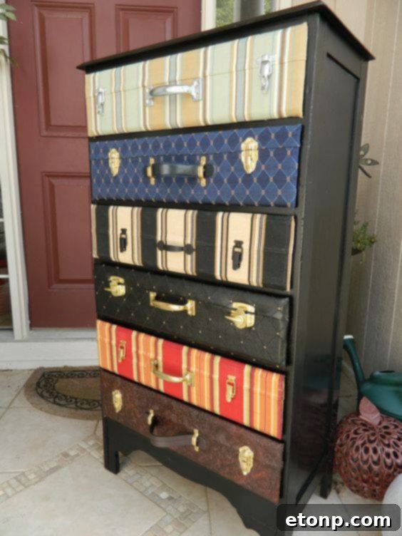 DIY Suitcase Dresser Upcycle