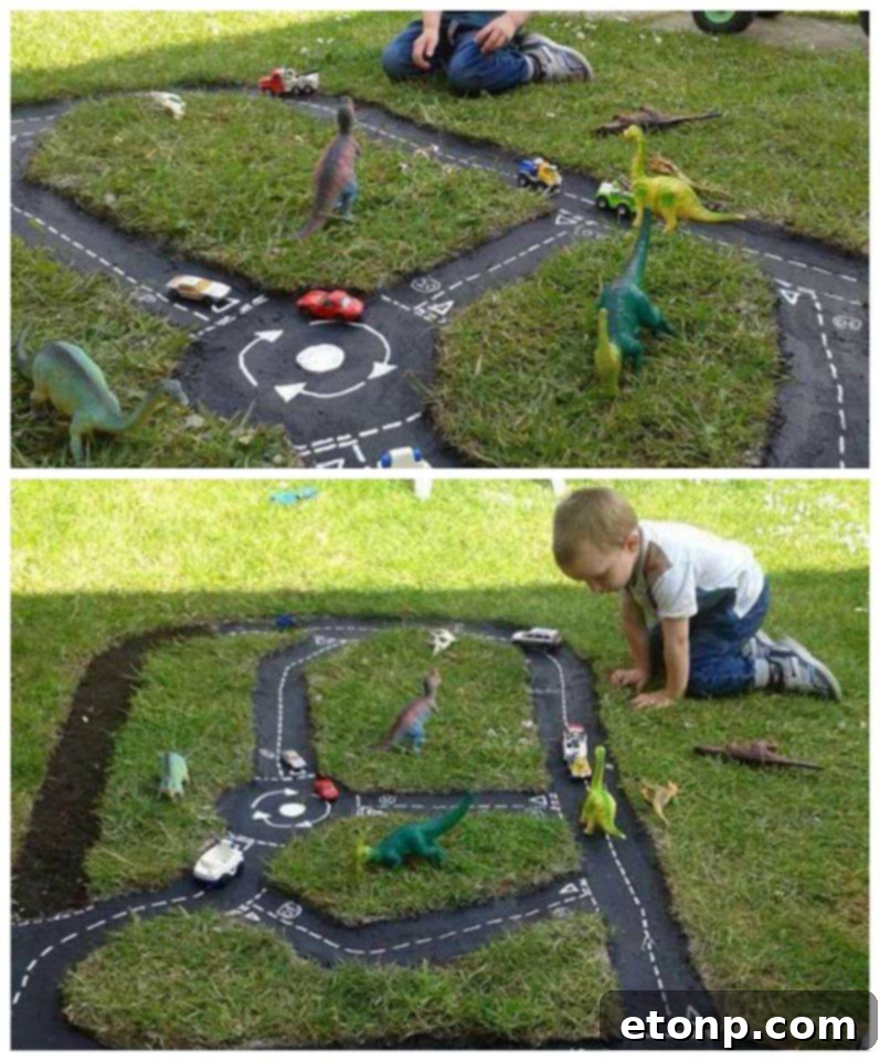 DIY Outdoor Race Tracks for Kids