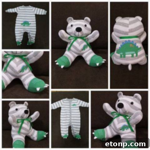 Baby Onesie into Stuffed Bear