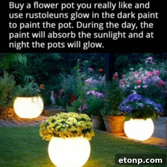 Glow in the Dark Flower Pots