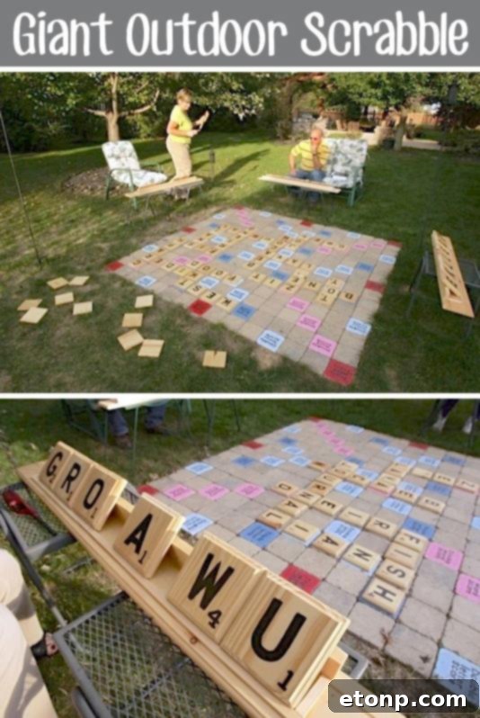Giant Outdoor Scrabble for Backyard