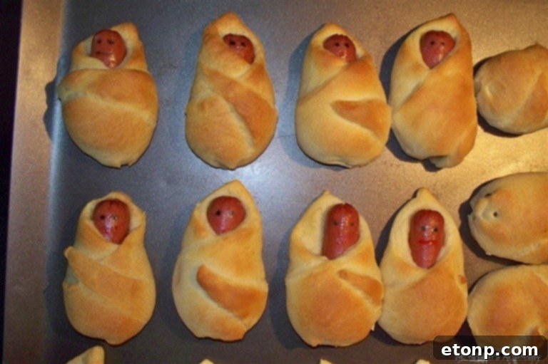 Babies in a Blanket Baby Shower Snack