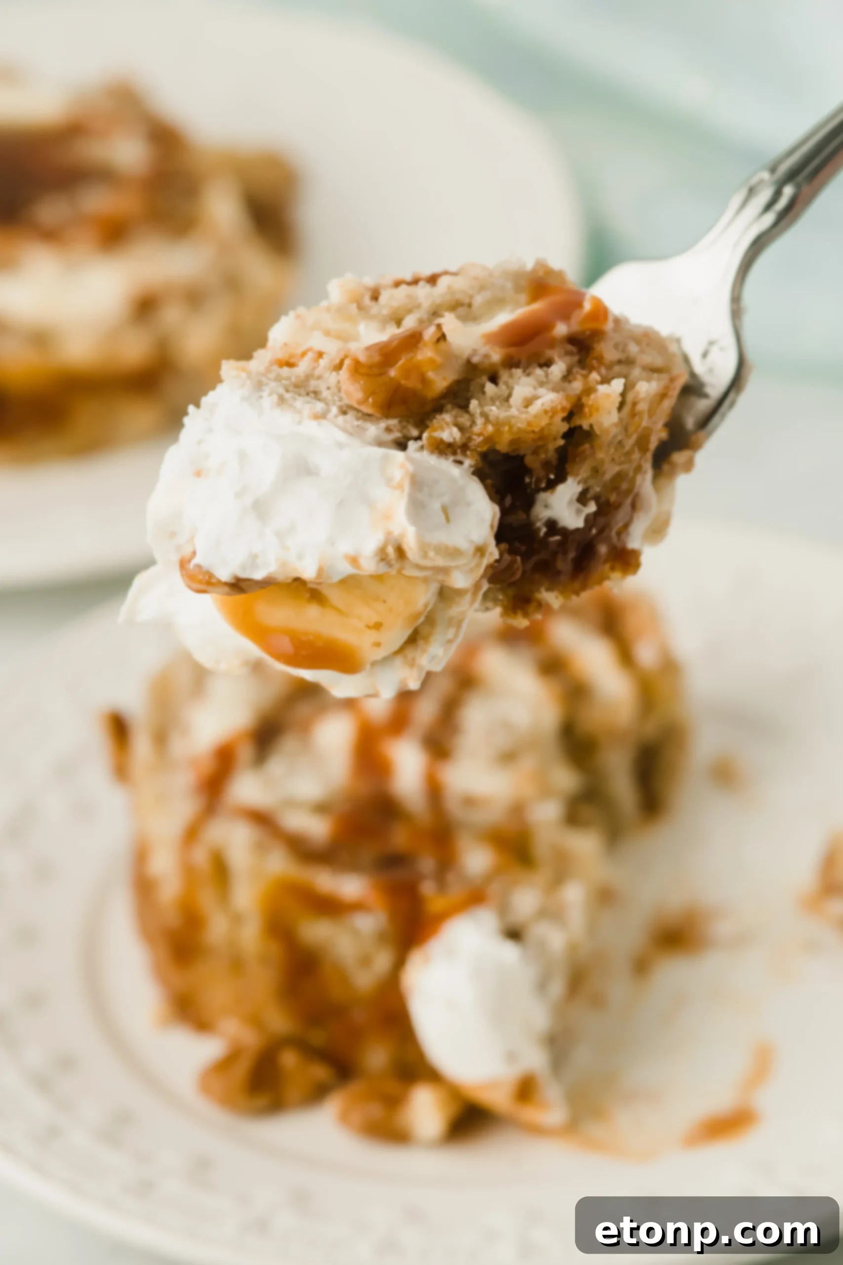 Another view of the delicious Banana Cake Roll.