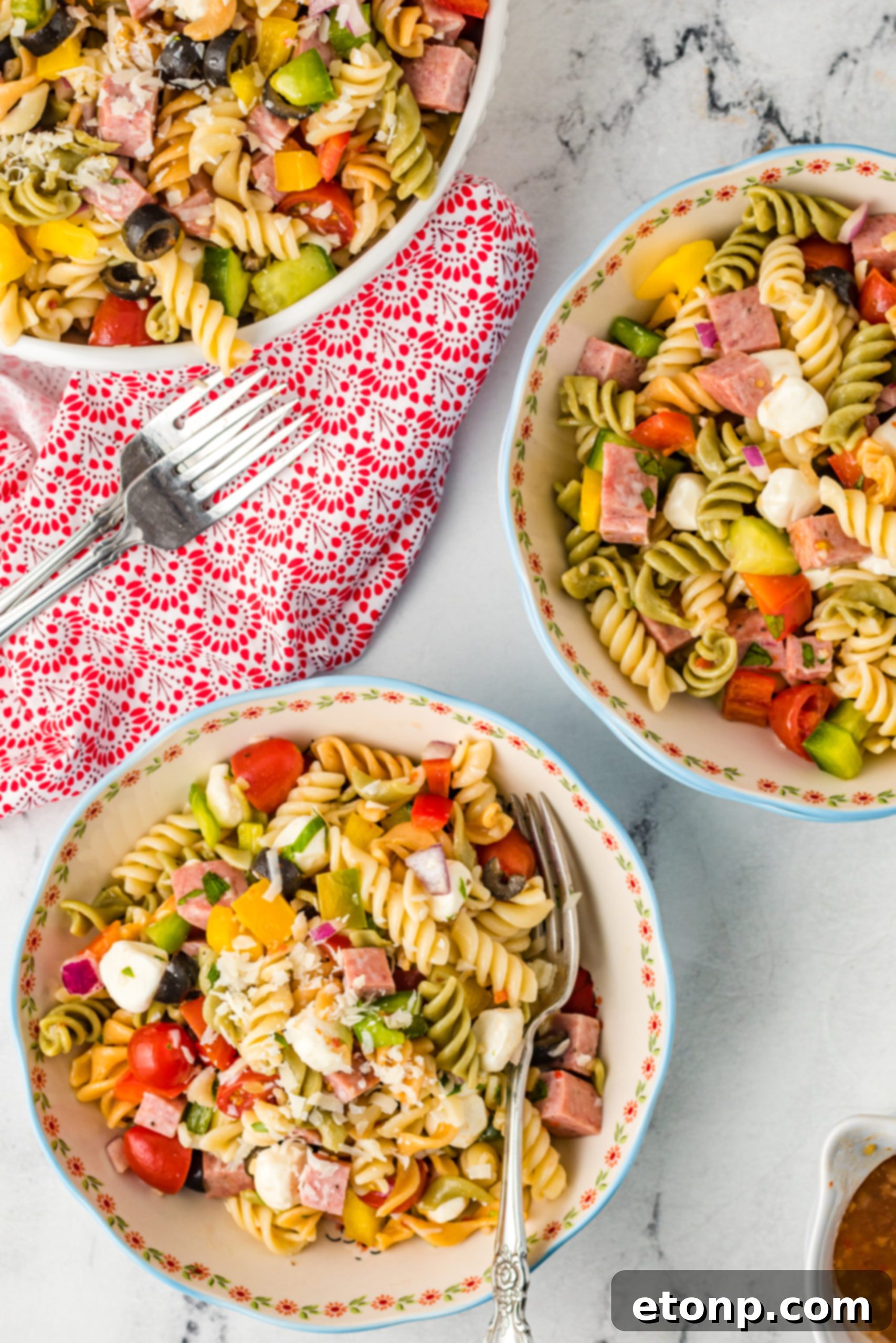 Authentic Italian Pasta Salad 8 Italian Pasta Salad with rotini pasta