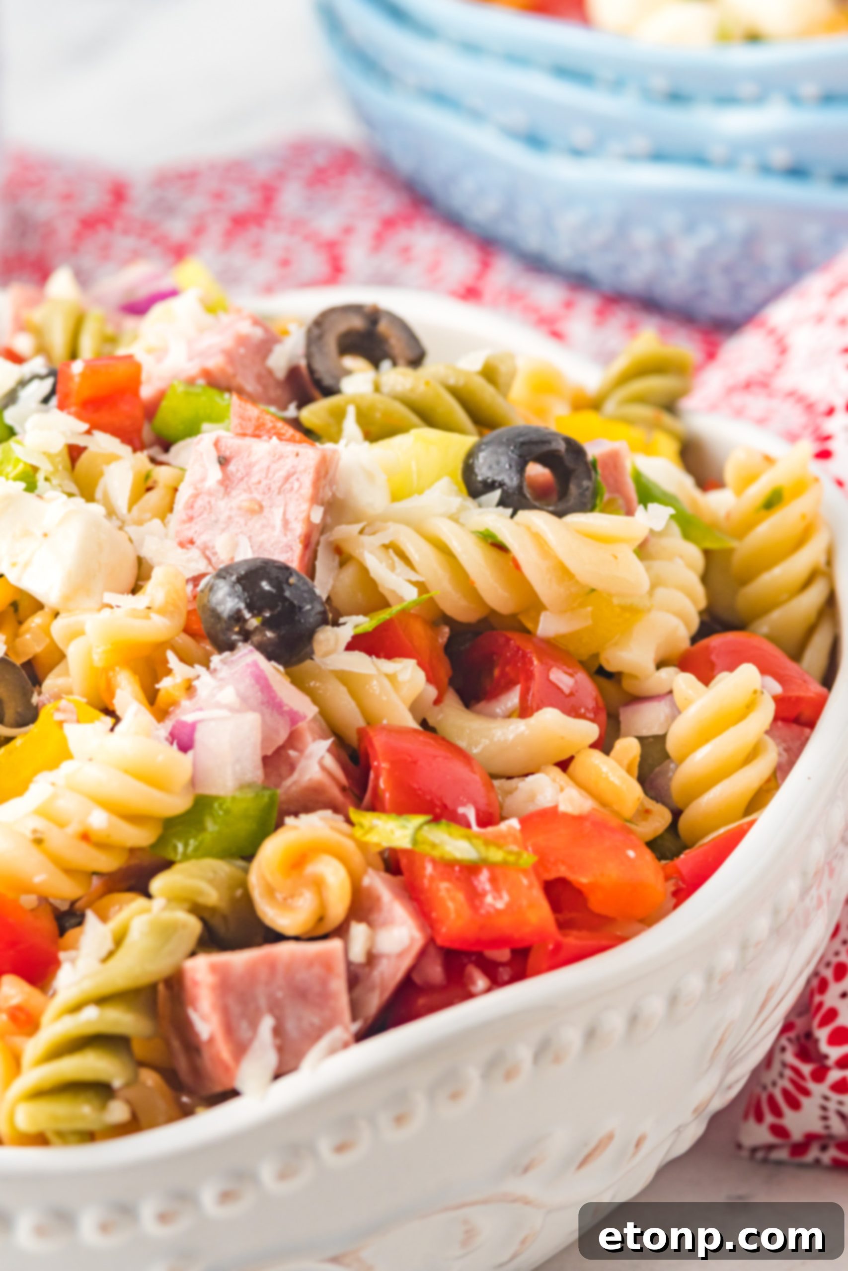 Authentic Italian Pasta Salad 10 Preparing pasta for Italian Pasta Salad