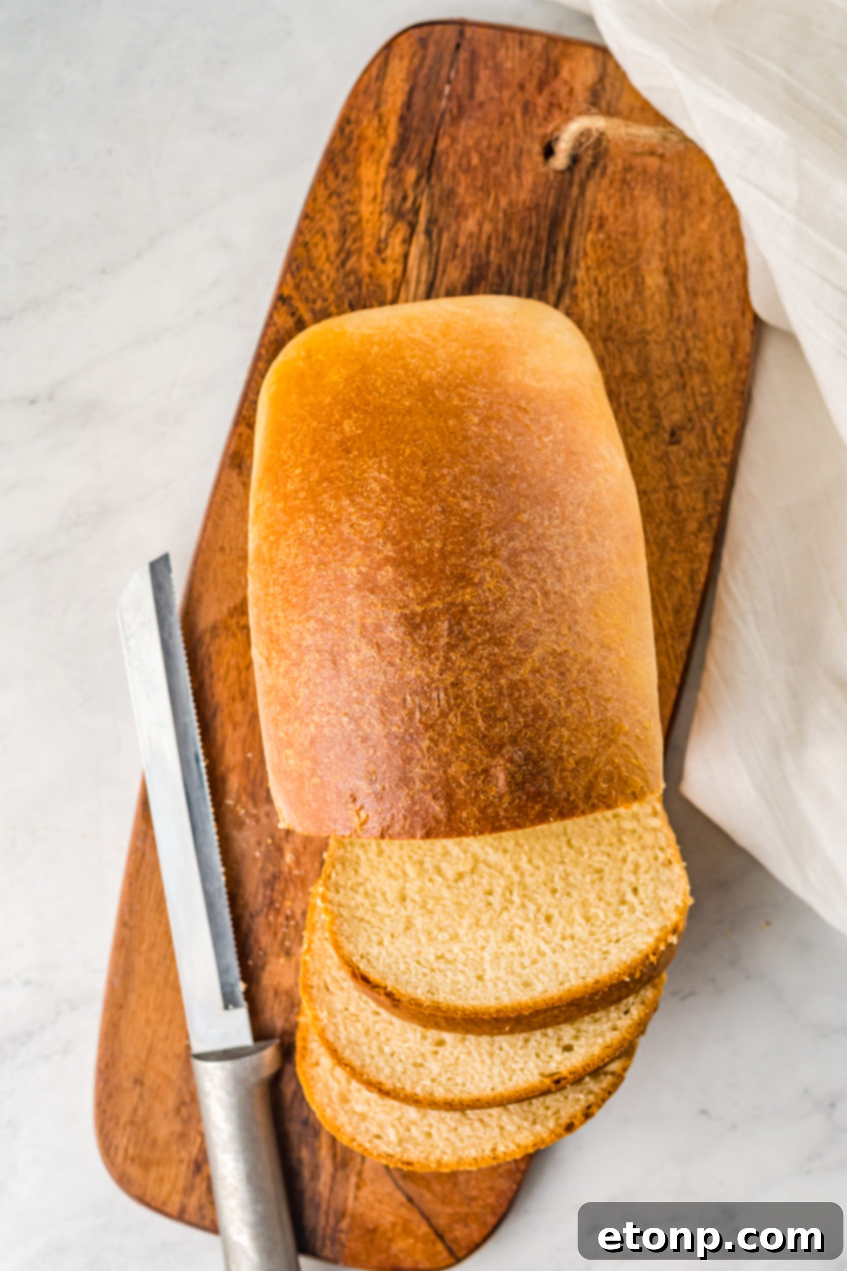 Slices of homemade Amish White Bread