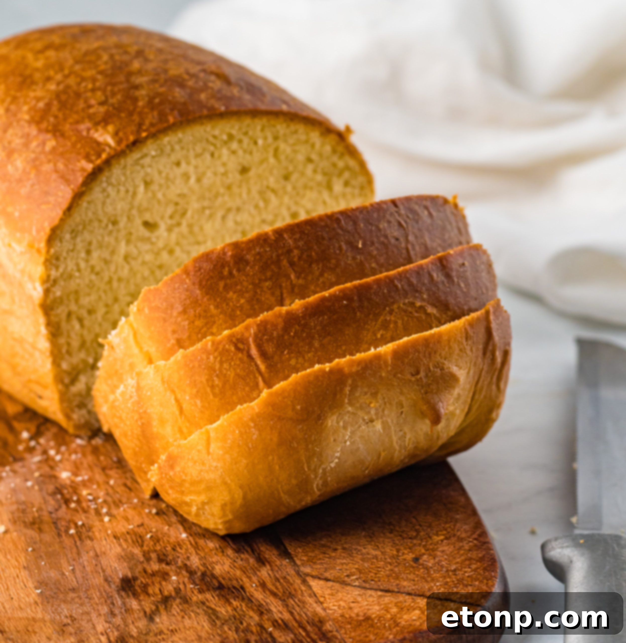 Amish White Bread with butter spread