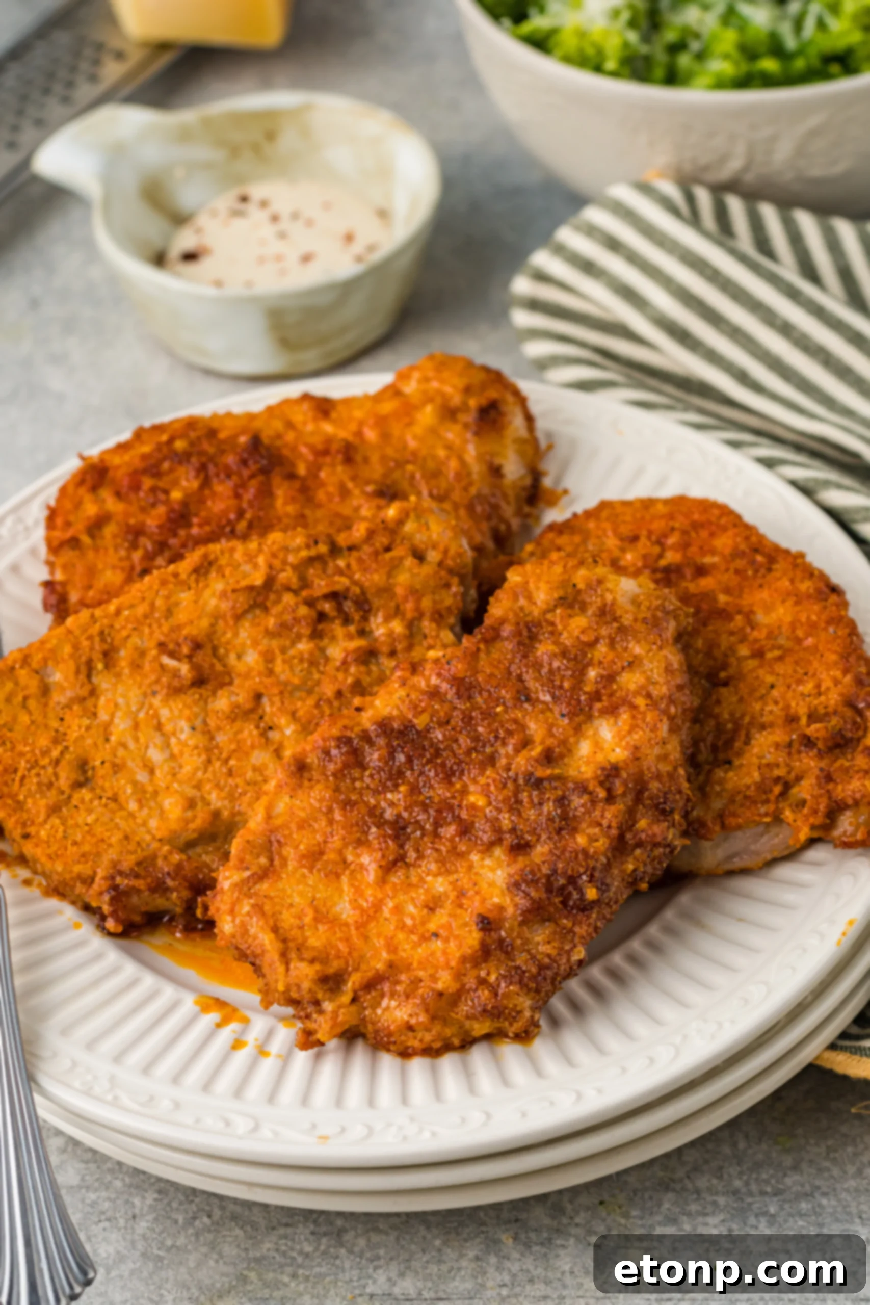 Crispy Air Fryer Parmesan Pork Chops 2 Air fryer pork chops recipe