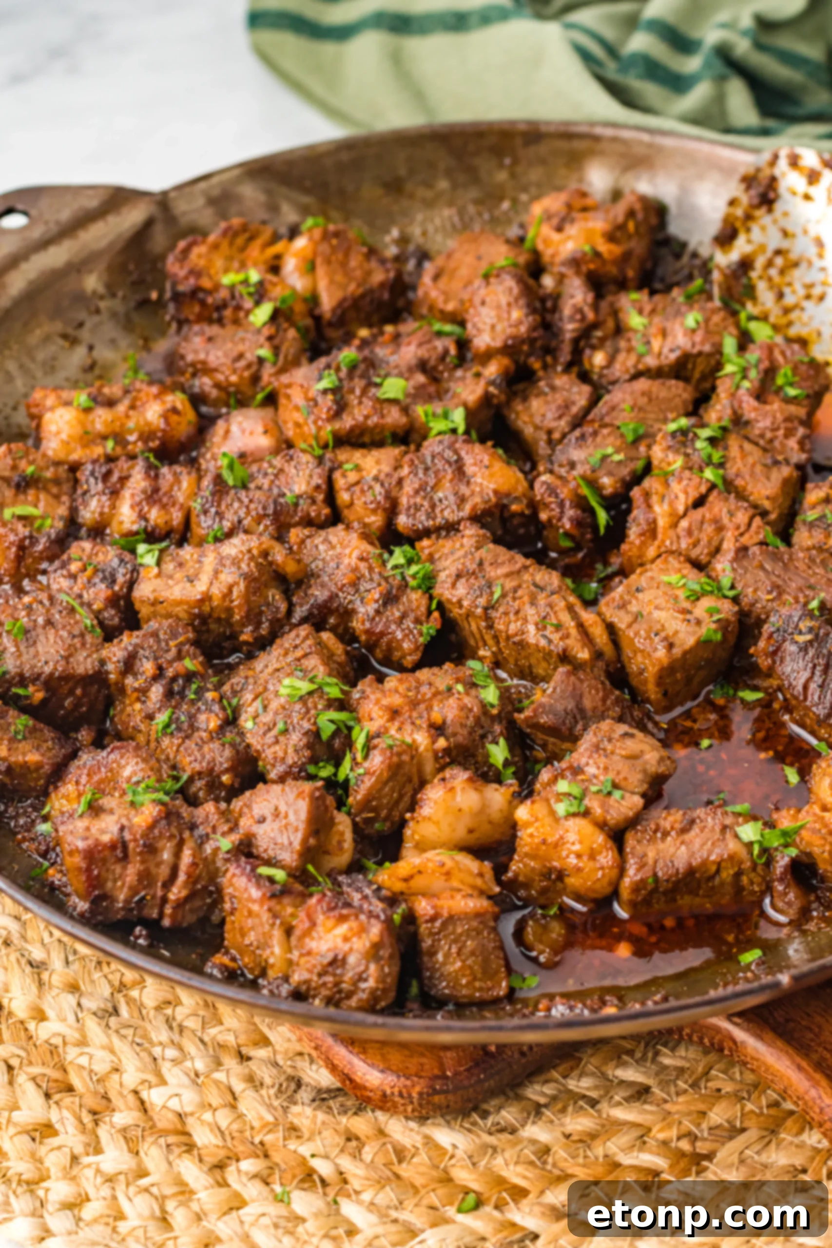 Savory Garlic Butter Steak Morsels 9 Steak cajun steak tips