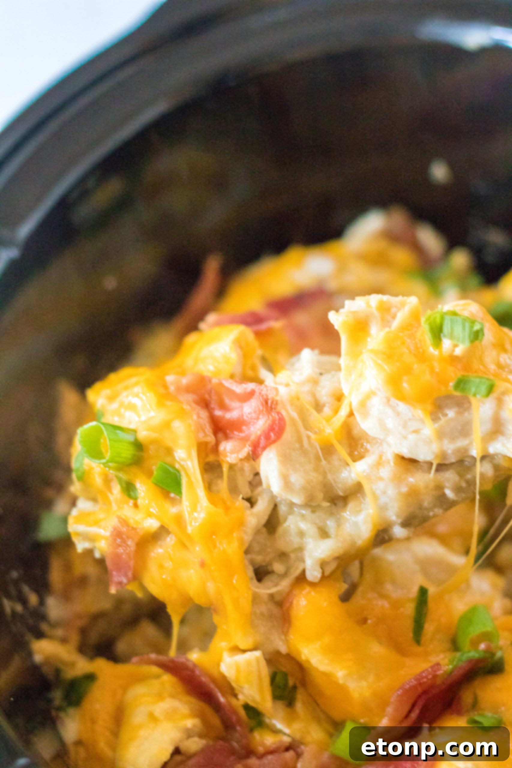 Tater Tot Casserole in the crock pot