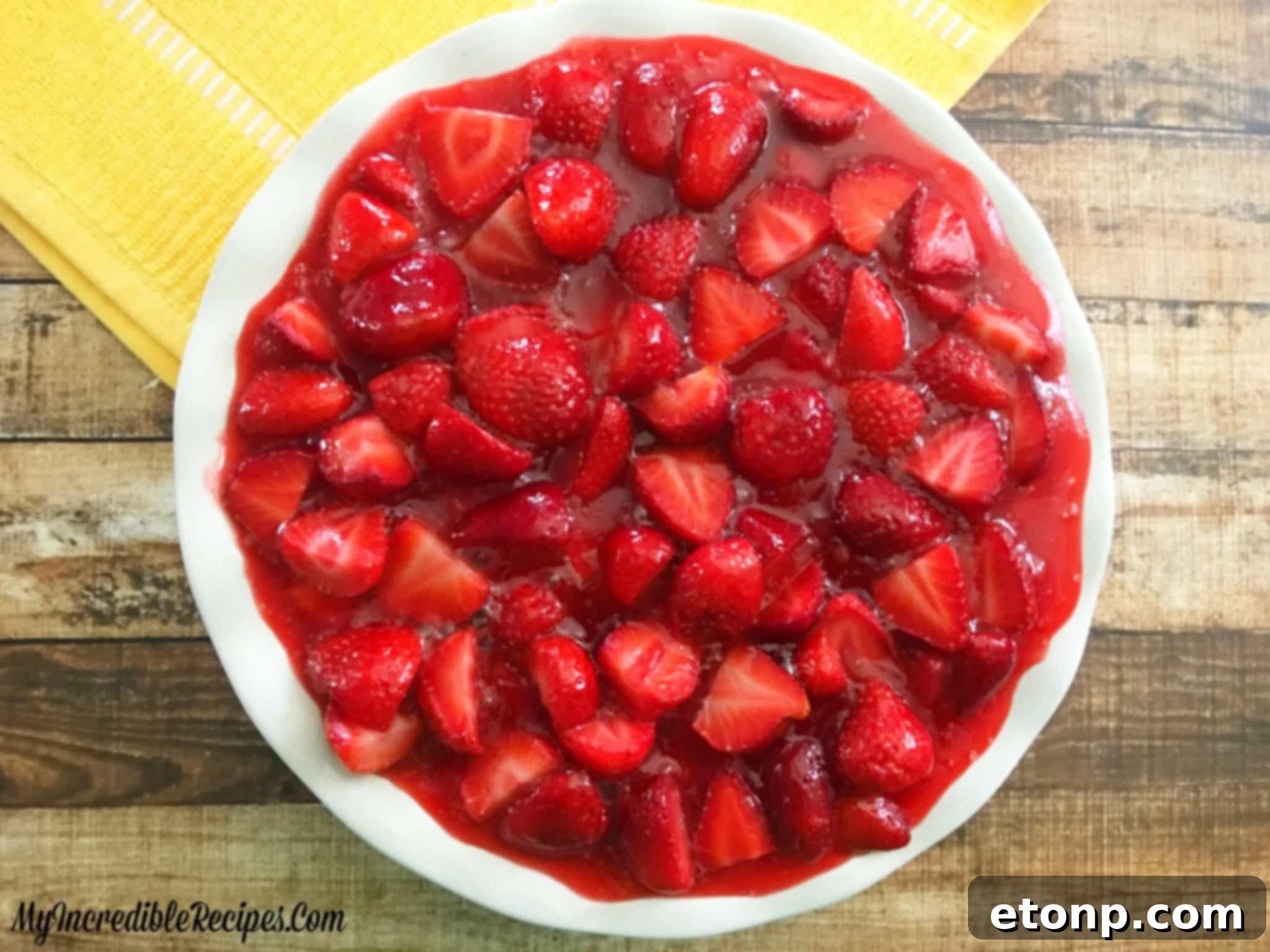The Ultimate Strawberry Pie 10 A perfectly sliced piece of strawberry pie, showing its layers