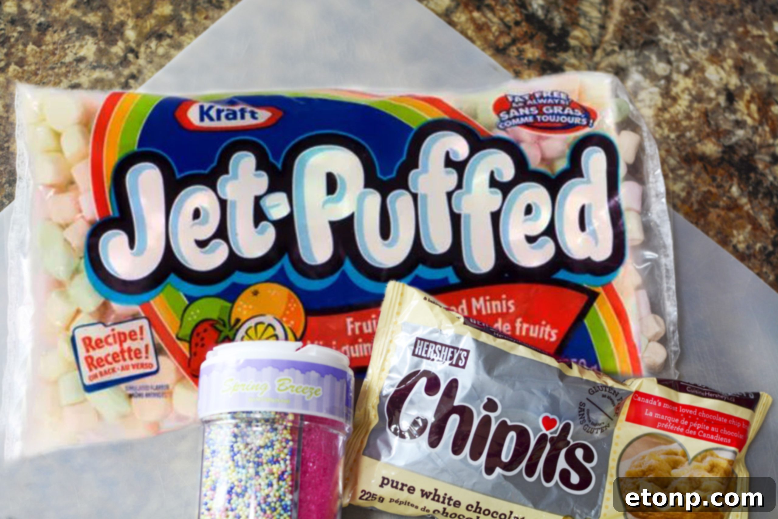 Easter Marshmallow Bark ingredients
