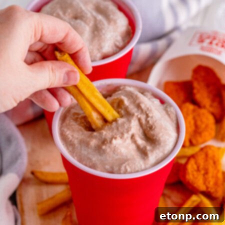 A delectable Wendy's Frosty, homemade and ready to serve.