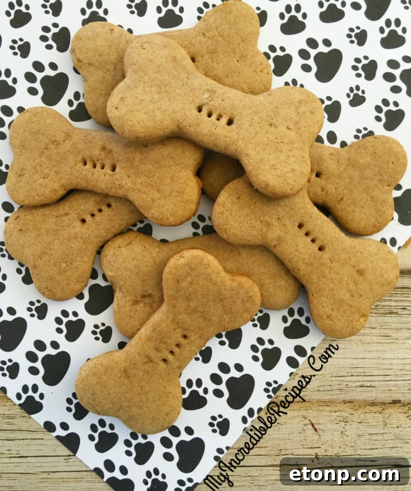 A freshly baked batch of homemade dog treats