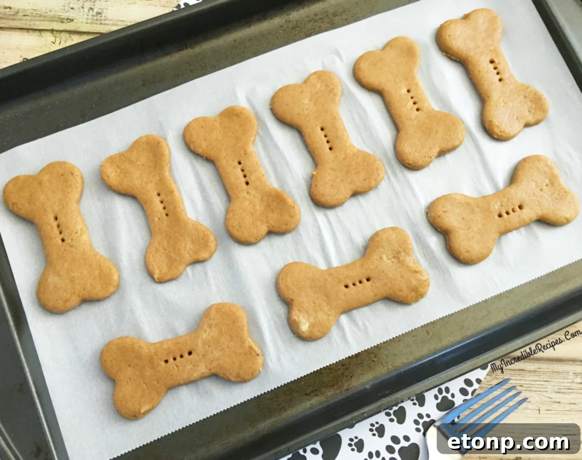Different shaped dog treats, including bone shapes