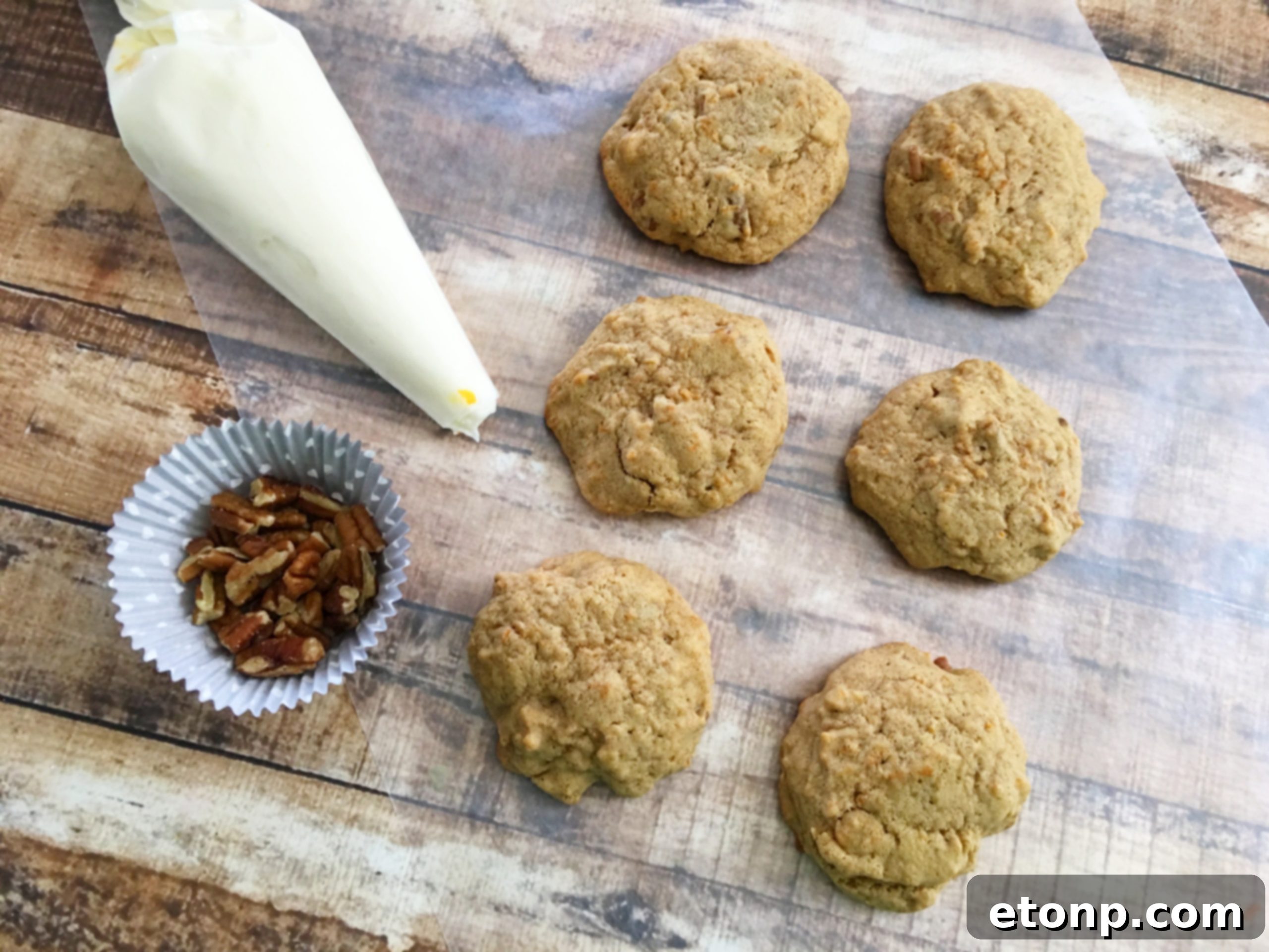 spiced carrot cake cookie