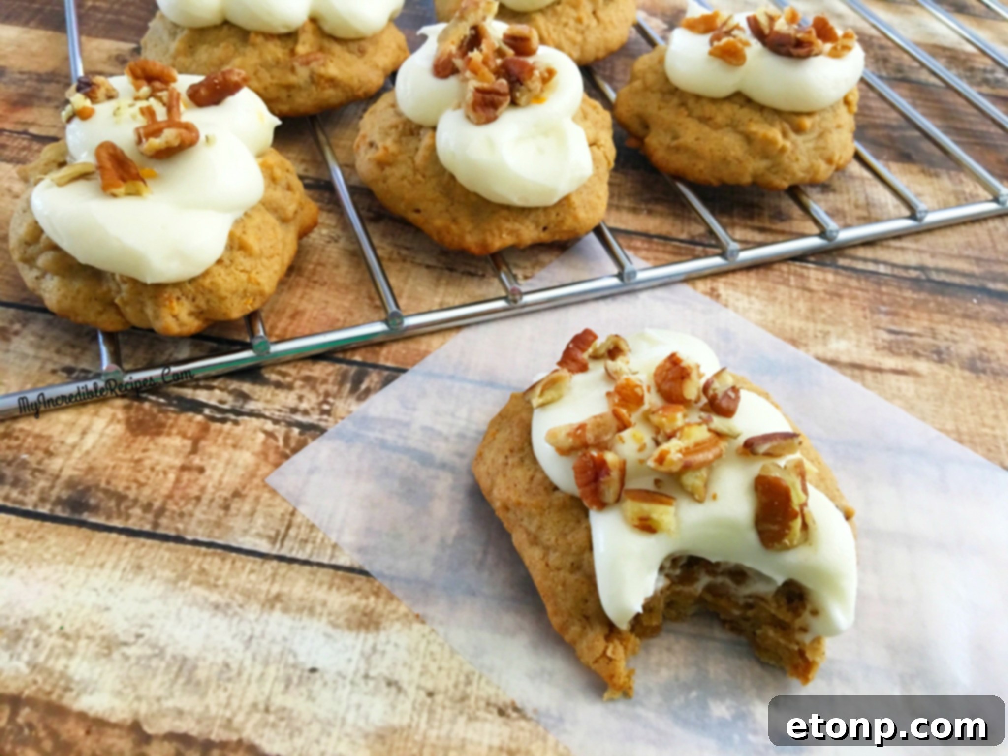 frosted carrot cake cookies