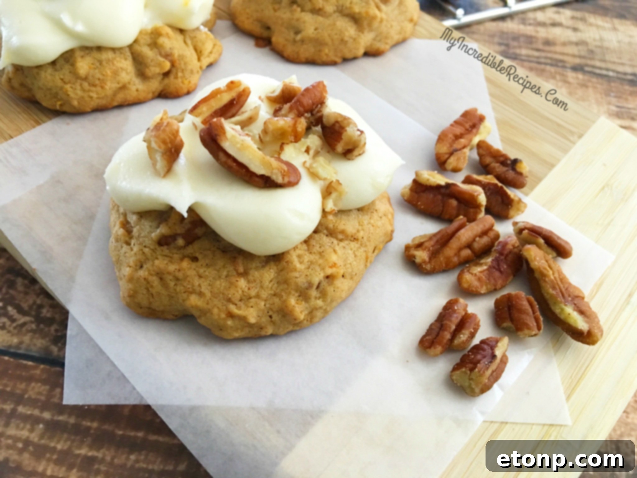 bitten carrot cake cookie