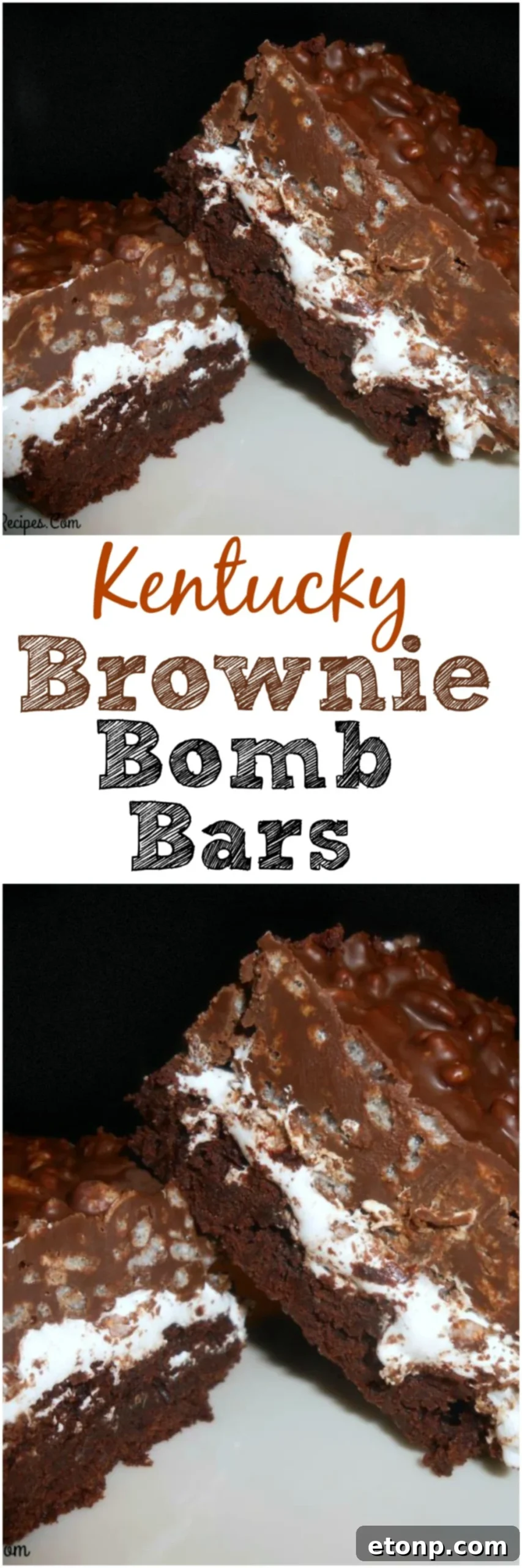 Pinterest Graphic for Brownie Bomb Bars Recipe