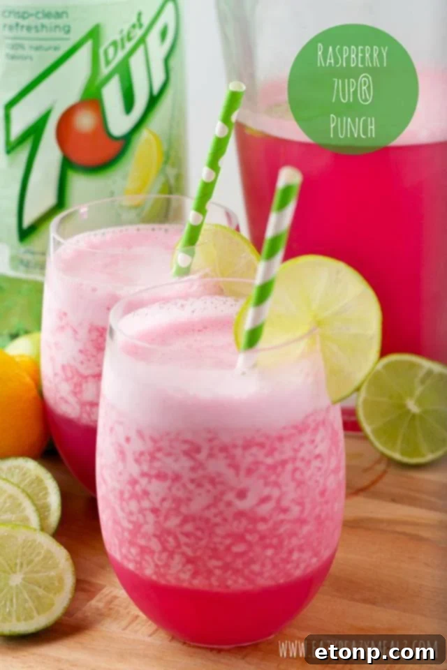 Your Culinary Bucket List Starts Here 17 Refreshing raspberry 7-Up punch with fresh berries
