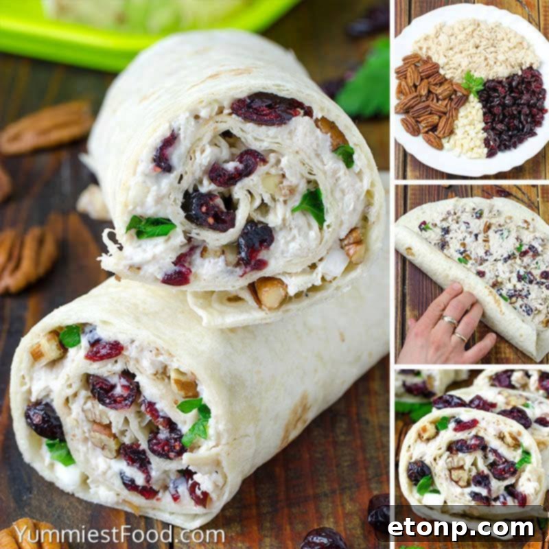 Your Culinary Bucket List Starts Here 9 Healthy chicken cranberry pecan salad wraps