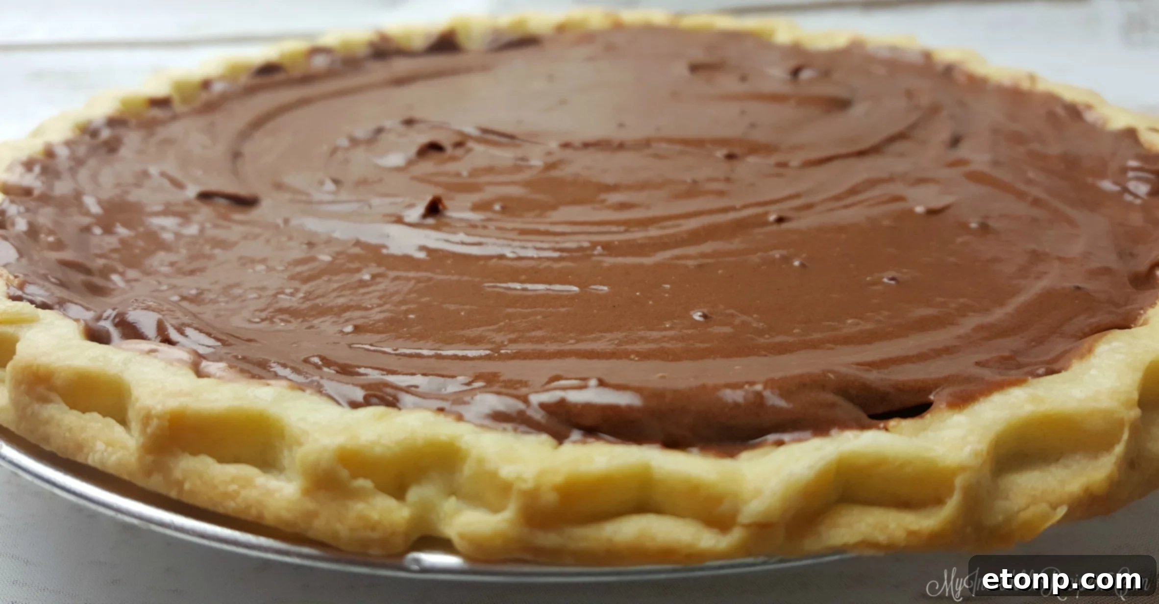 Chocolate cream pie topped with whipped cream
