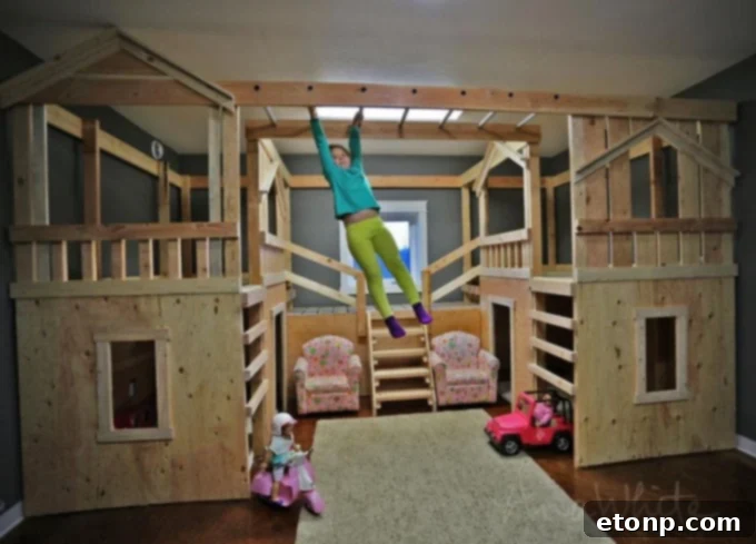 Craft Your Dream Home with Pallet DIY 4 DIY Indoor Pallet Playground made from repurposed materials for kids' fun