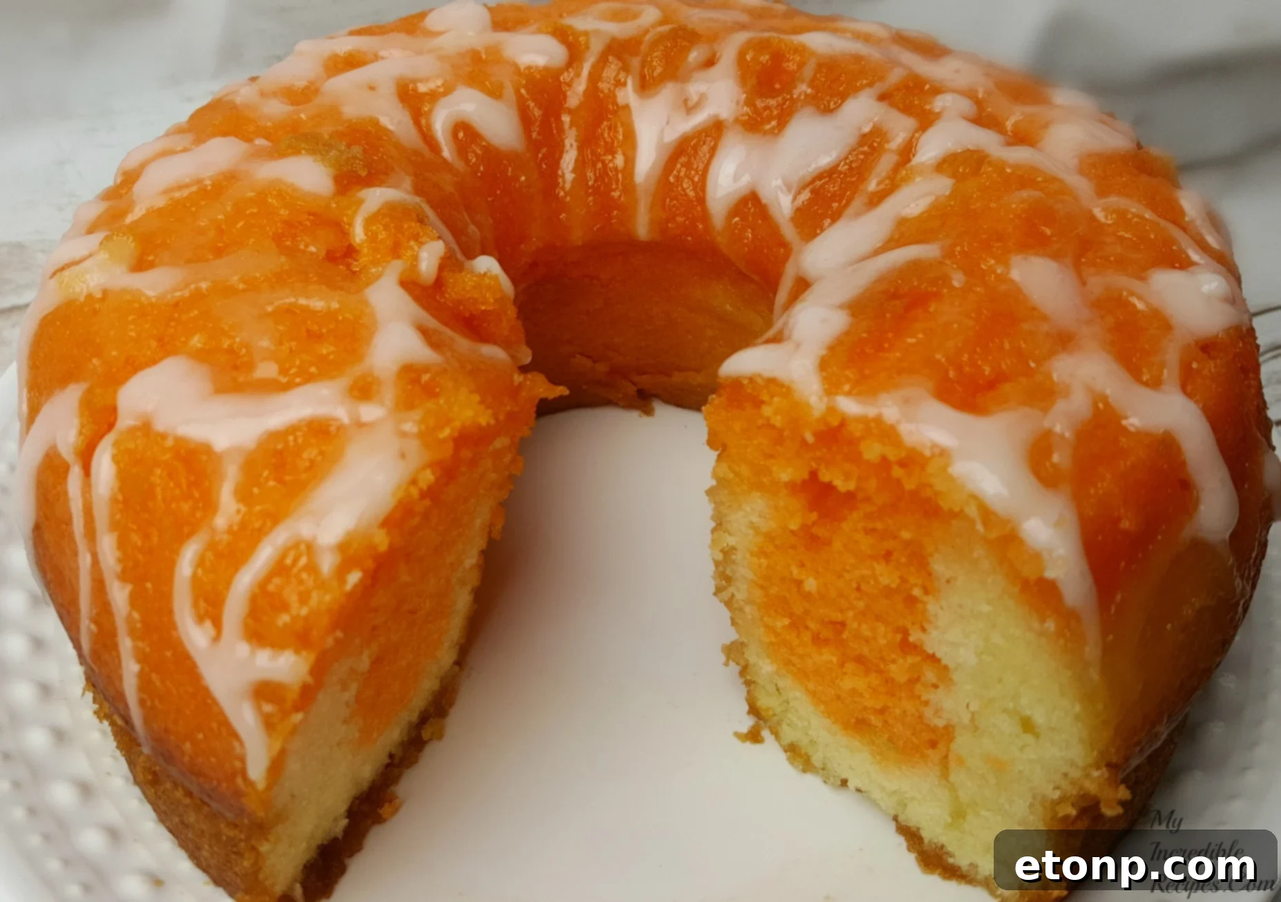 Moist Orange Creamsicle Cake with Glaze