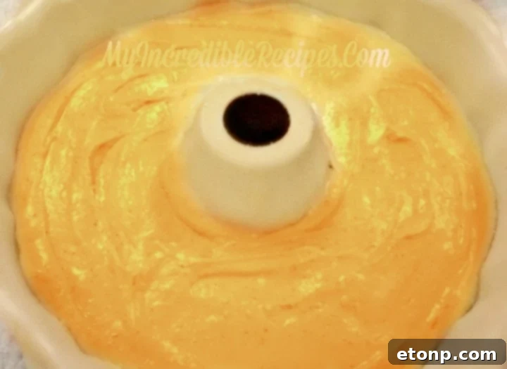 Close-up of Orange Creamsicle Cake slice