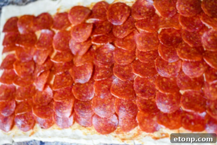 Pizza Swirls 7 A perfectly golden-brown pizza pinwheel with visible layers of dough, sauce, and melted cheese.