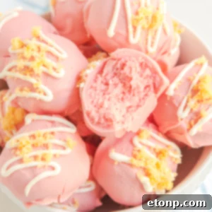 Strawberry Shortcake Truffles, a delightful dessert.