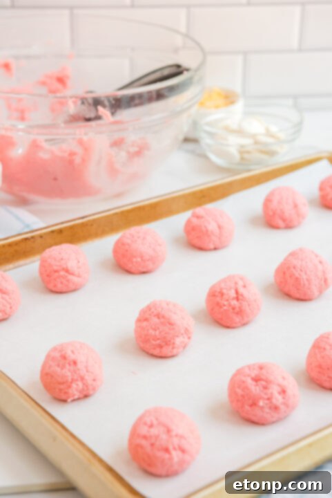 Step-by-step image of melting pink candy melts in a microwave-safe bowl.