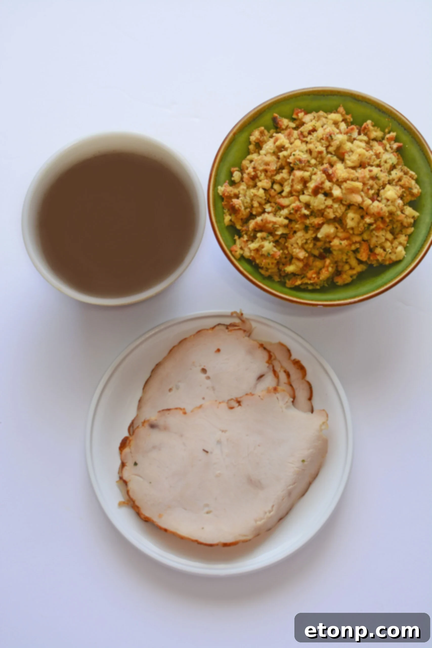Overhead view of ingredients needed for this recipe. 