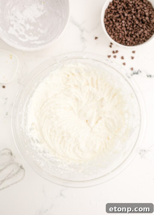 A bowl of creamy Cannoli Dip.