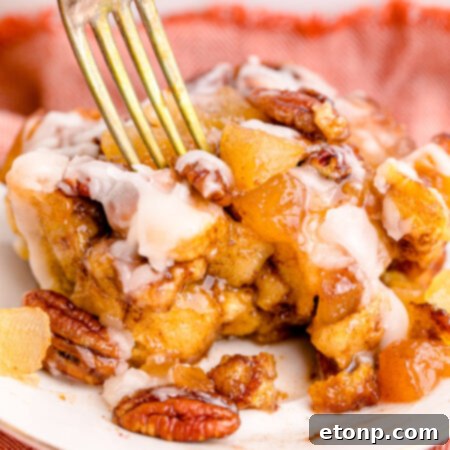 Cinnamon Roll Casserole, a delicious breakfast or dessert dish.