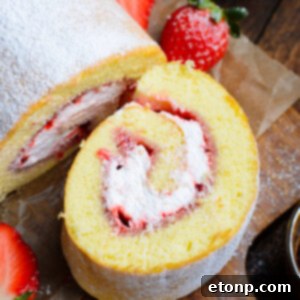 Strawberries & Cream Cake Roll