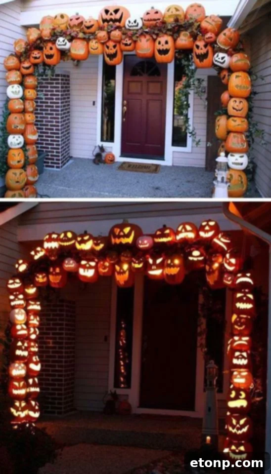 DIY pumpkin wreath made with mesh and burlap, a beautiful Fall decoration