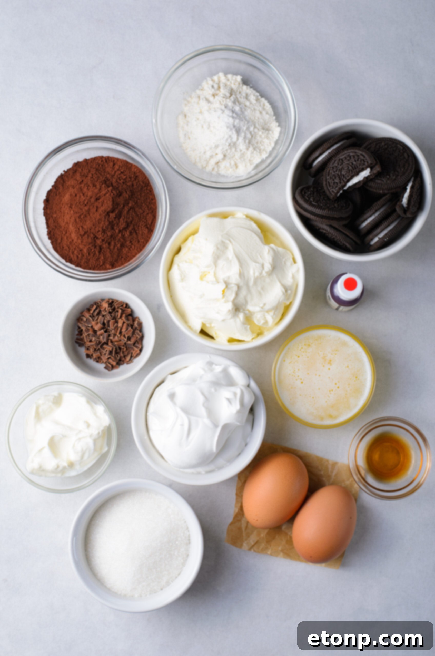 Overhead view of this ingredients needed to complete this recipe.