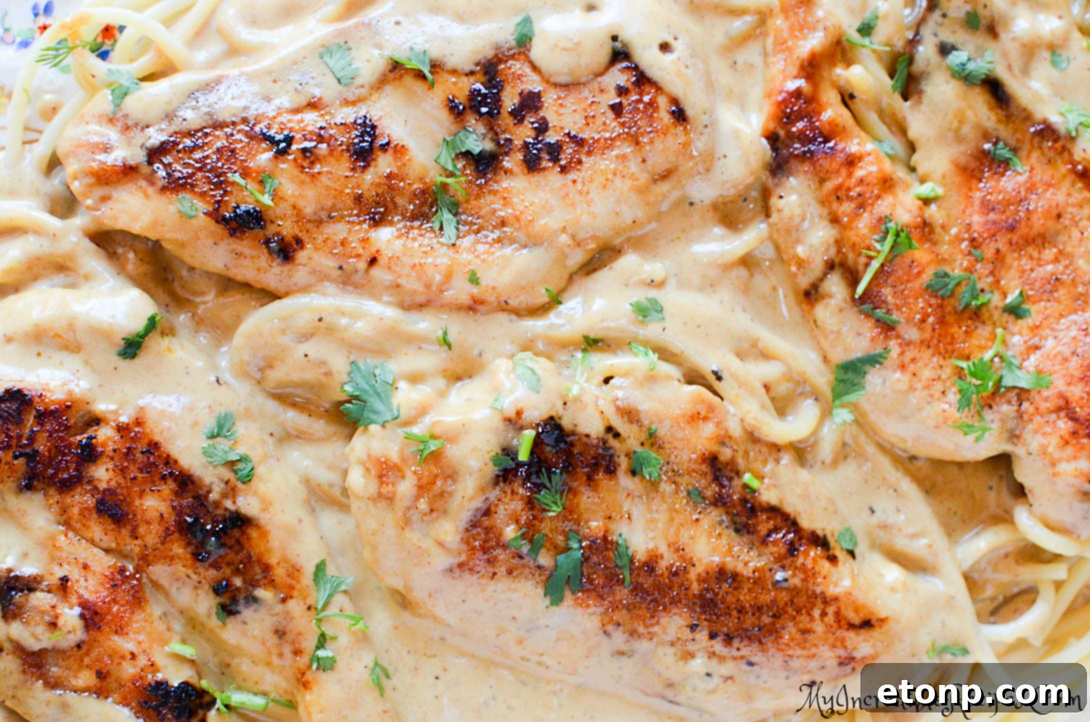 Seasoned chicken and ingredients displayed before cooking