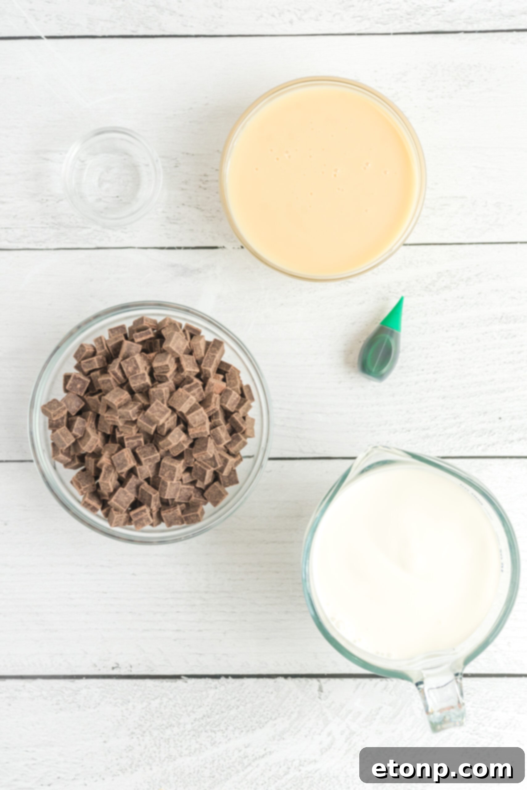 Overhead view of the ingredients needed to complete this recipe.