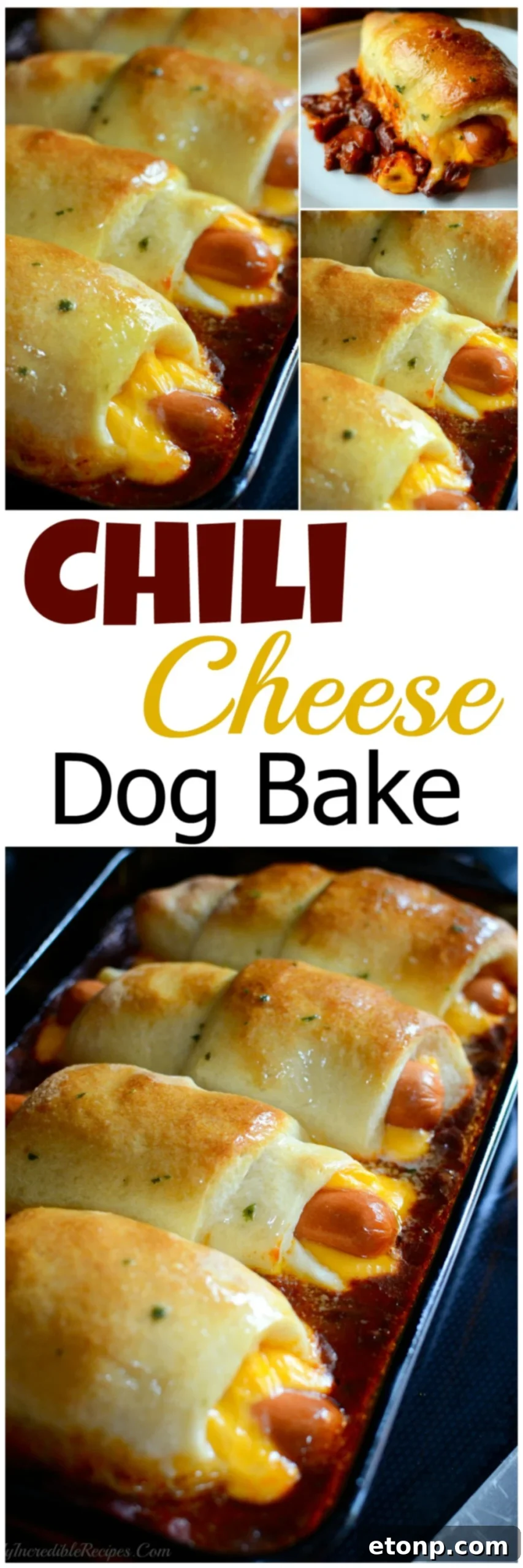 Chili Cheese Dog Bake Pinterest Image