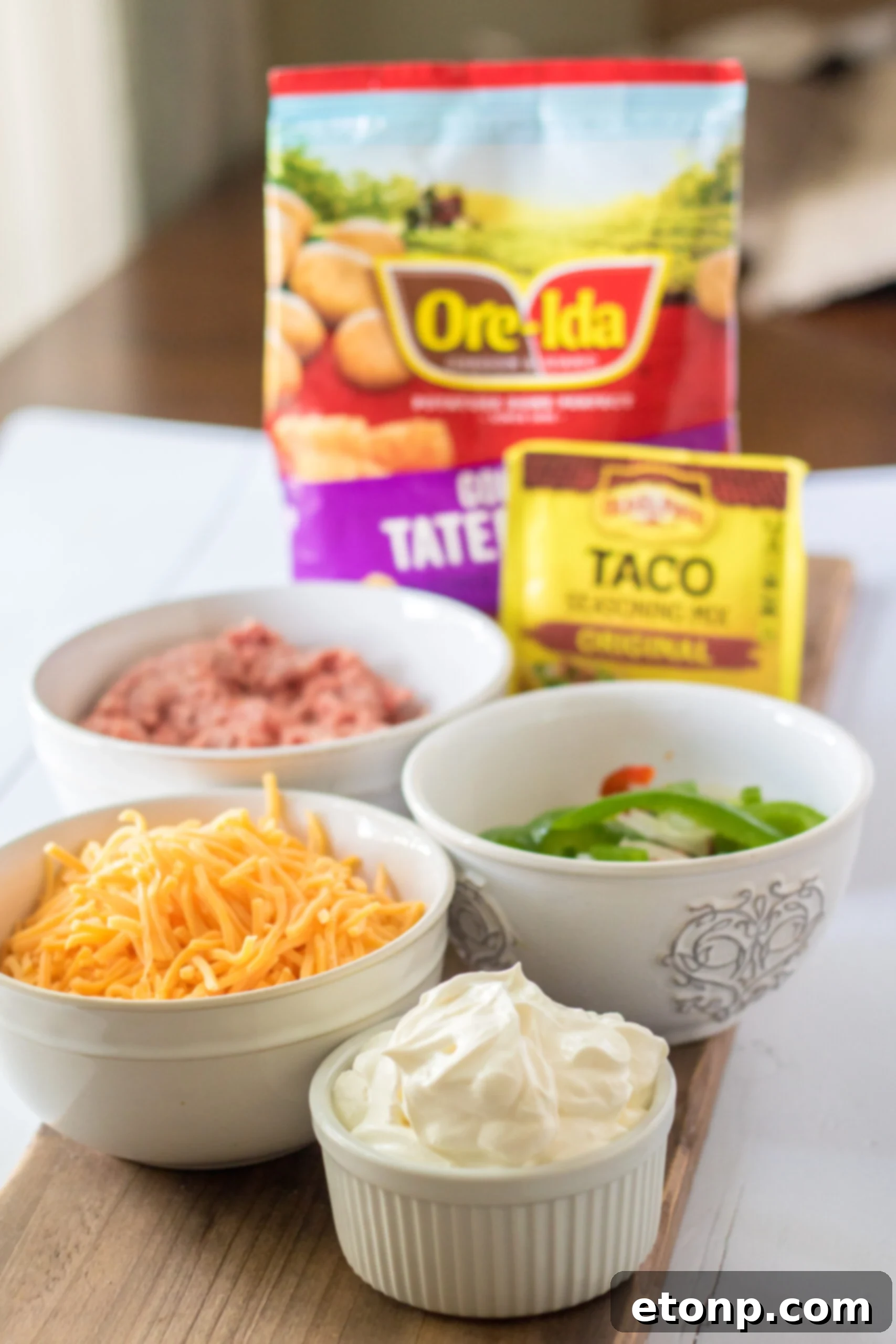 Front view of the ingredients needed to complete this recipe.